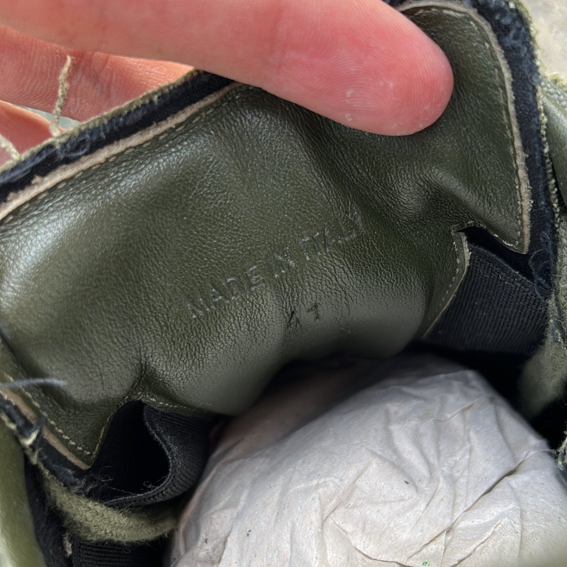 Maison Margiela GAT Distressed Canvas Green - EU41 / US8 / UK7