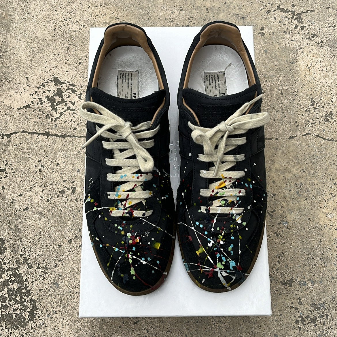 Maison Margiela GAT Paint Splatter Black - EU41.5 / US8 / UK7