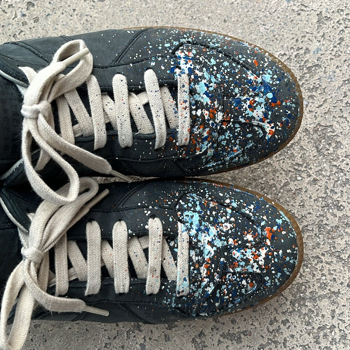 Maison Margiela GAT Paint Splatter Black - EU41 / US8 / UK7