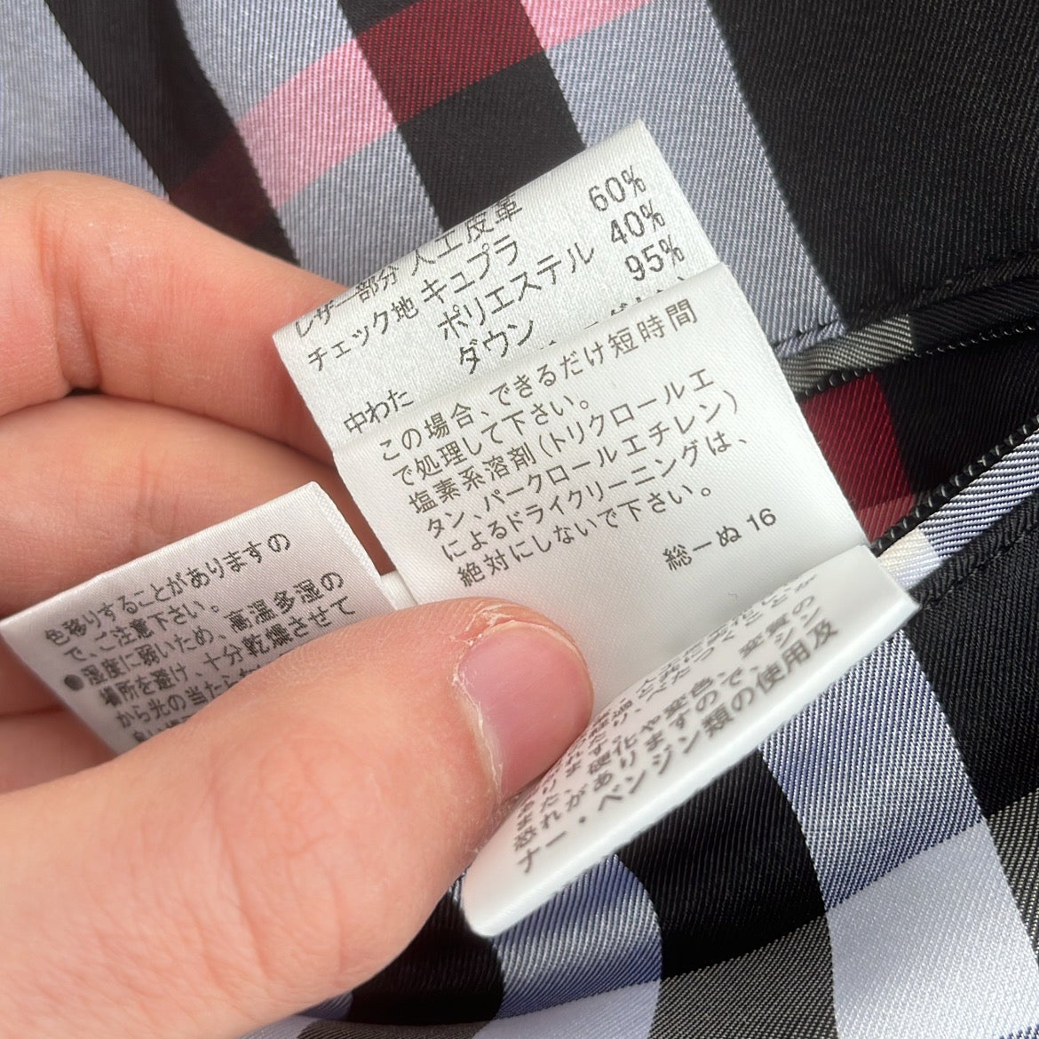 Burberry Black Label Glossy Black Jacket - M - Real Silver Fox Fur