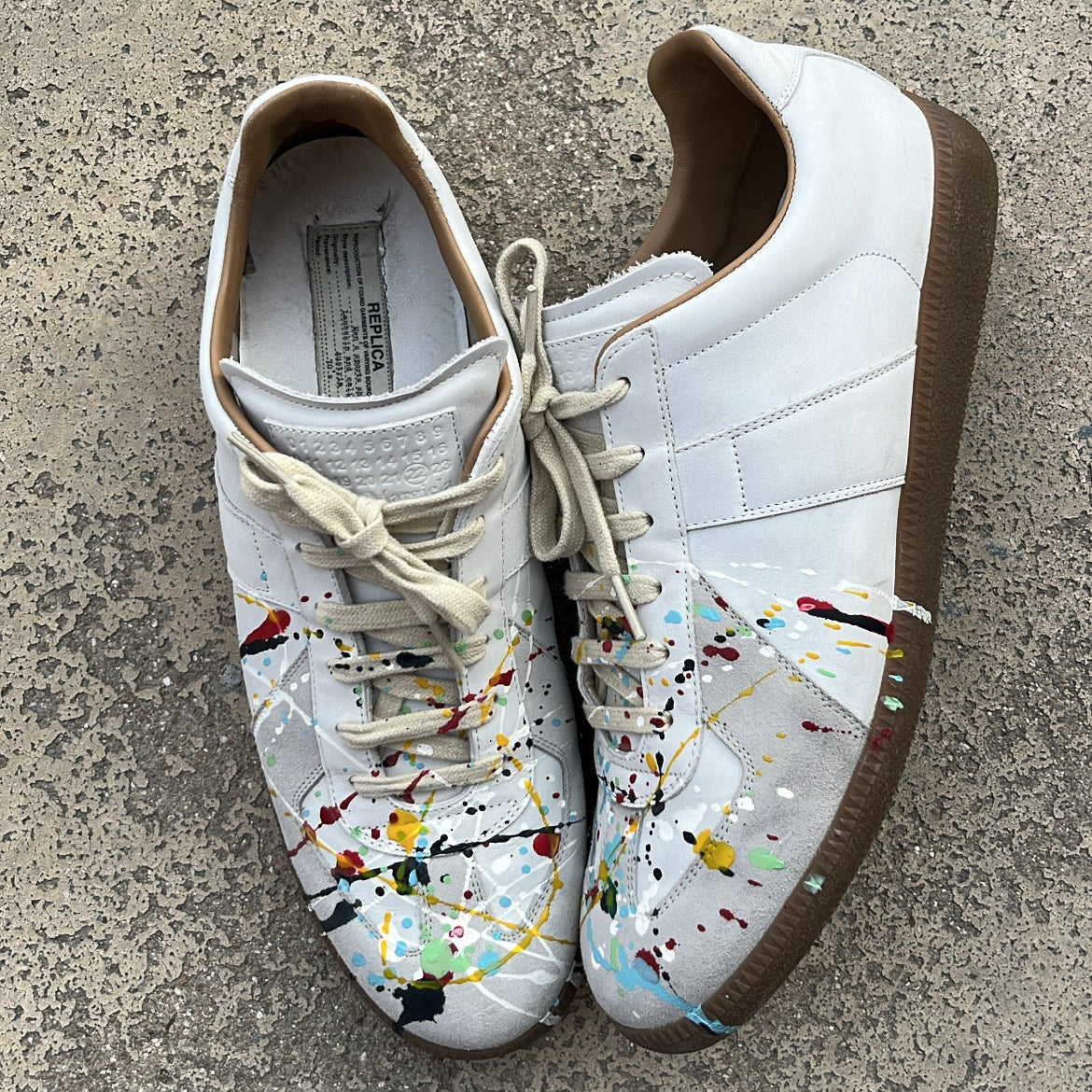 Maison Margiela GAT Paint Splatter White - EU45 / US11 / UK10
