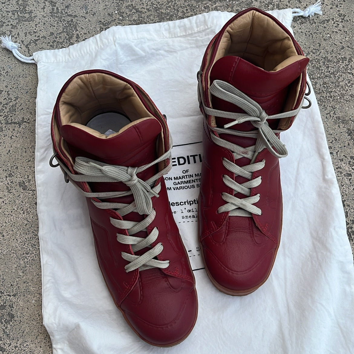 Maison Margiela x H&M High-Top Red - EU42 / US8.5 / UK7.5