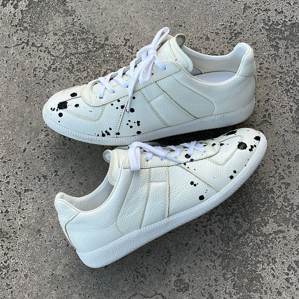 Maison Margiela GAT Paint Splatter Black & White - EU43 / US9.5 / UK8.5