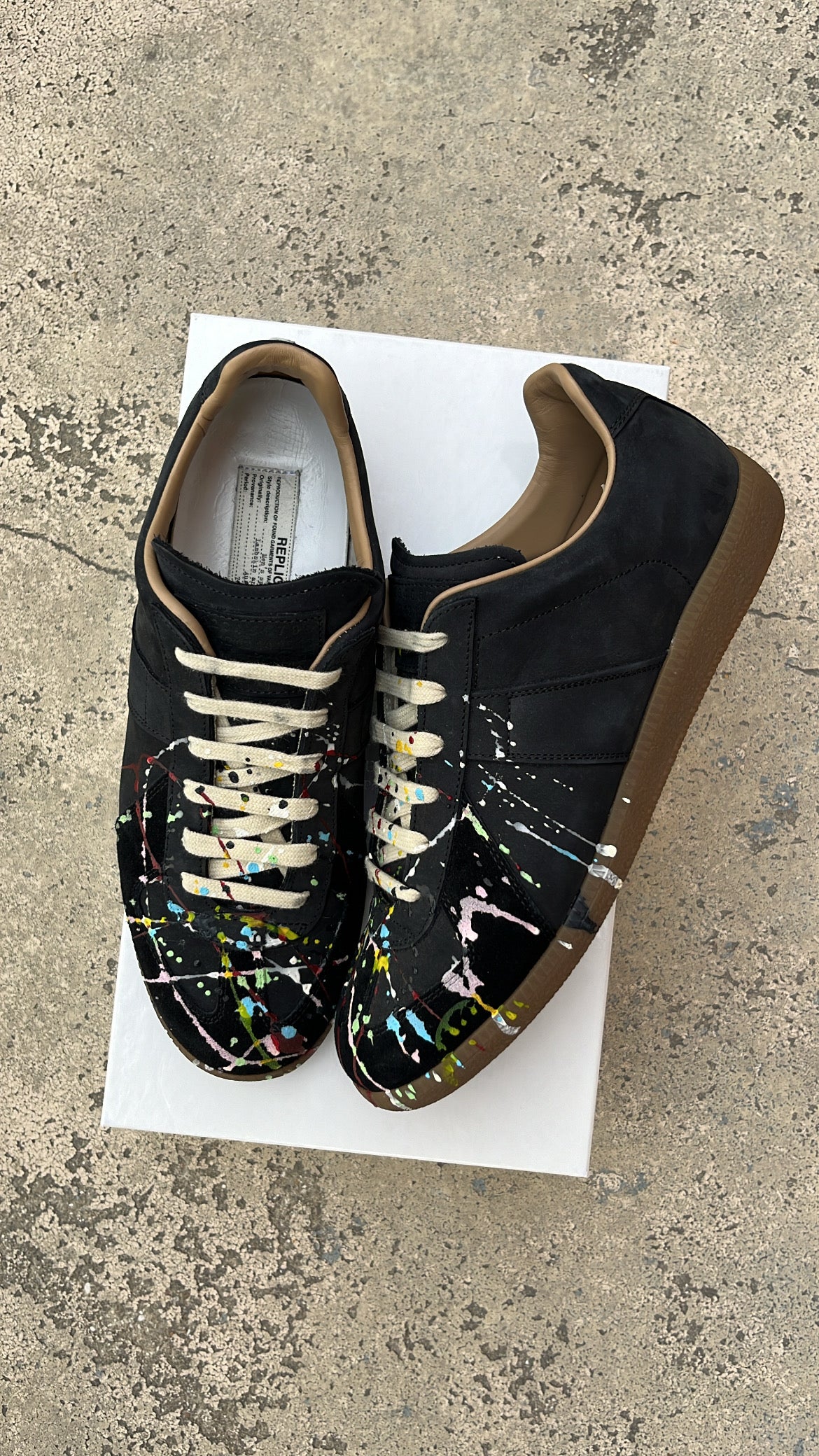Maison Margiela GAT Paint Splatter Black - EU41.5 / US8.5 / UK7.5