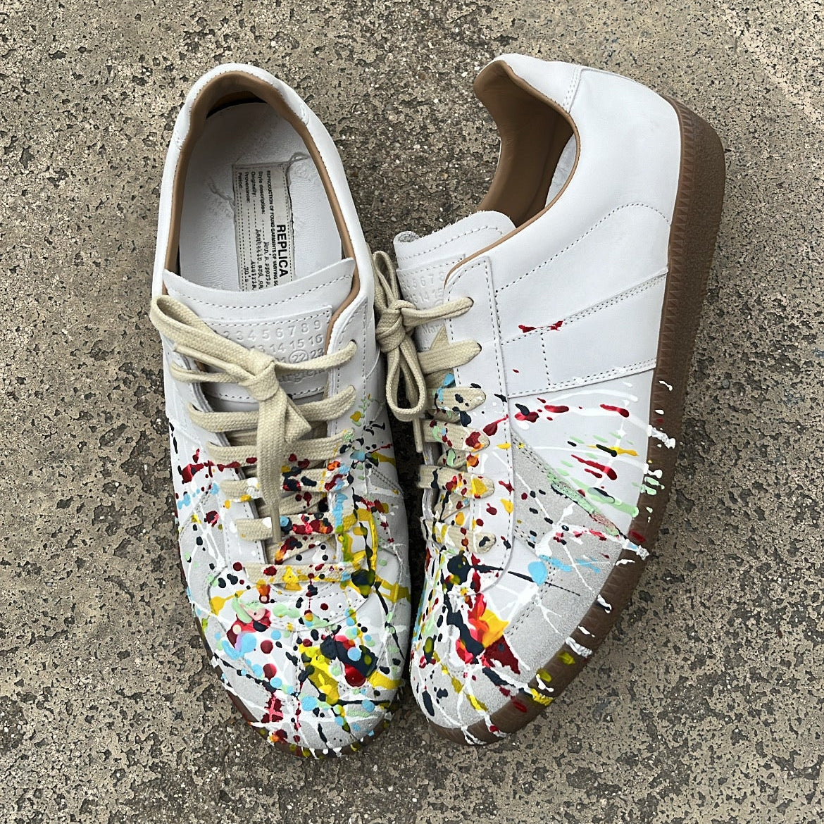 Maison Margiela GAT Paint Splatter White - EU41.5 / US8 / UK7