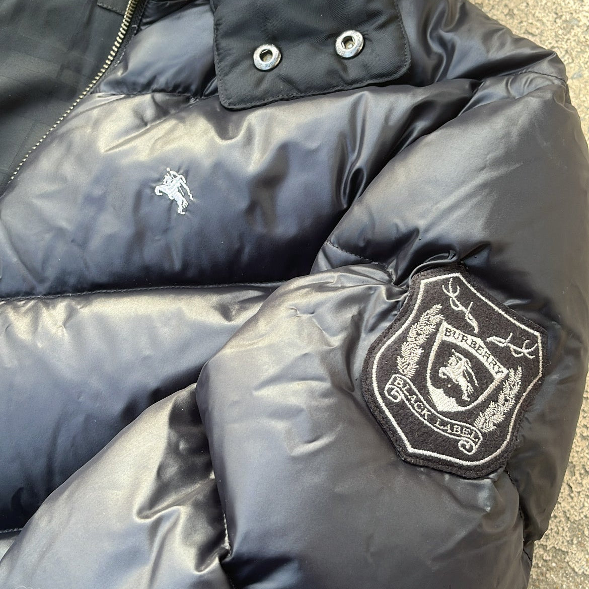 Burberry Black Label Glossy Black Jacket - M - 10th Years Anniversary