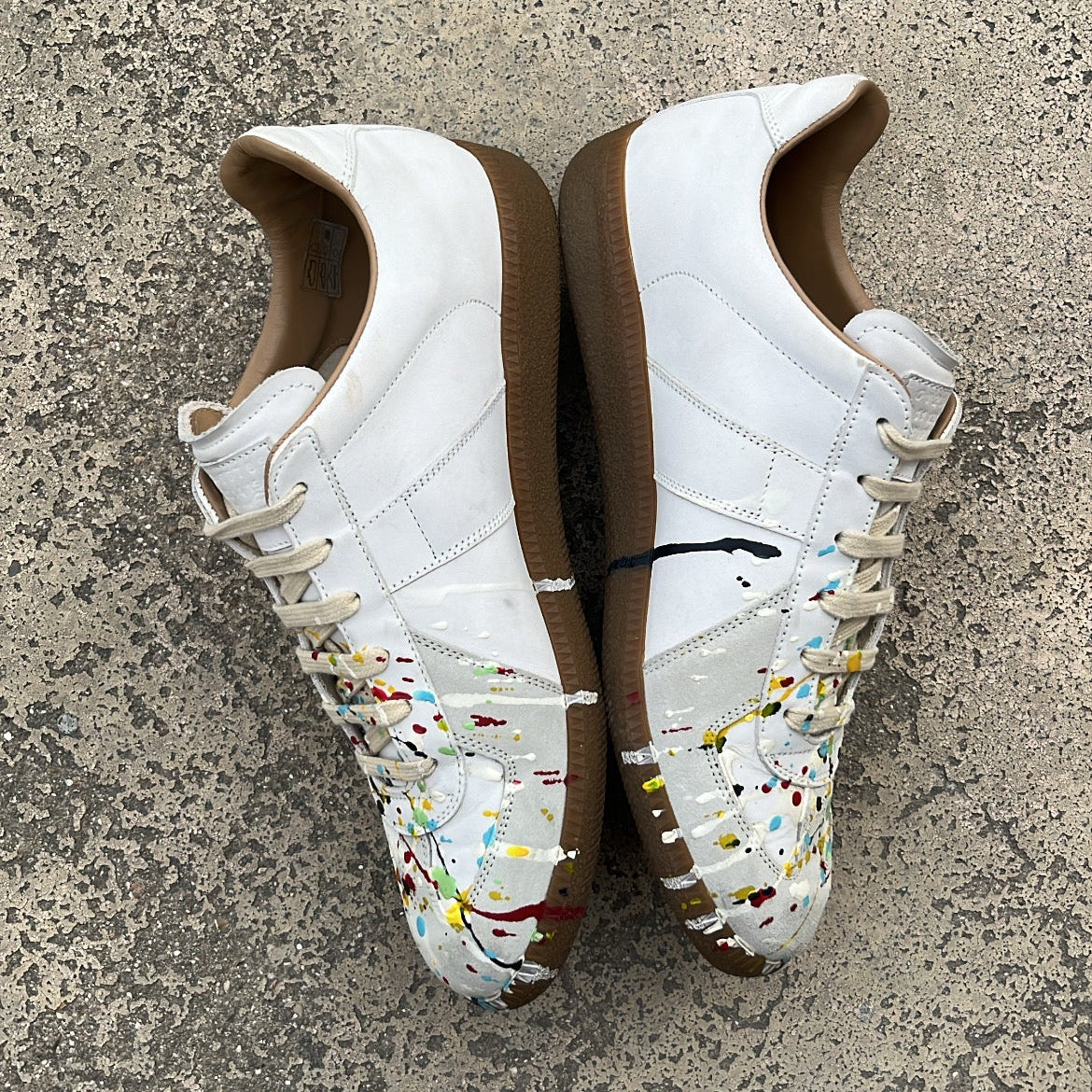Maison Margiela GAT Paint Splatter White - EU42.5 / US9 / UK8