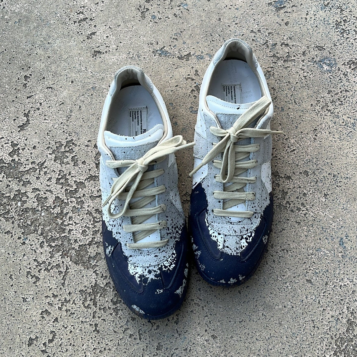 Maison Margiela GAT Paint Splatter Blue - EU41 / US8 / UK7