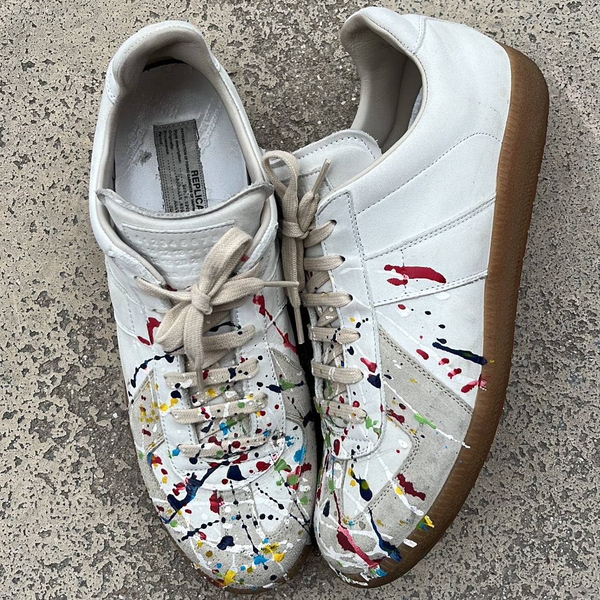 Maison Margiela GAT Paint Splatter White - EU43.5 / US9.5 / UK8.5