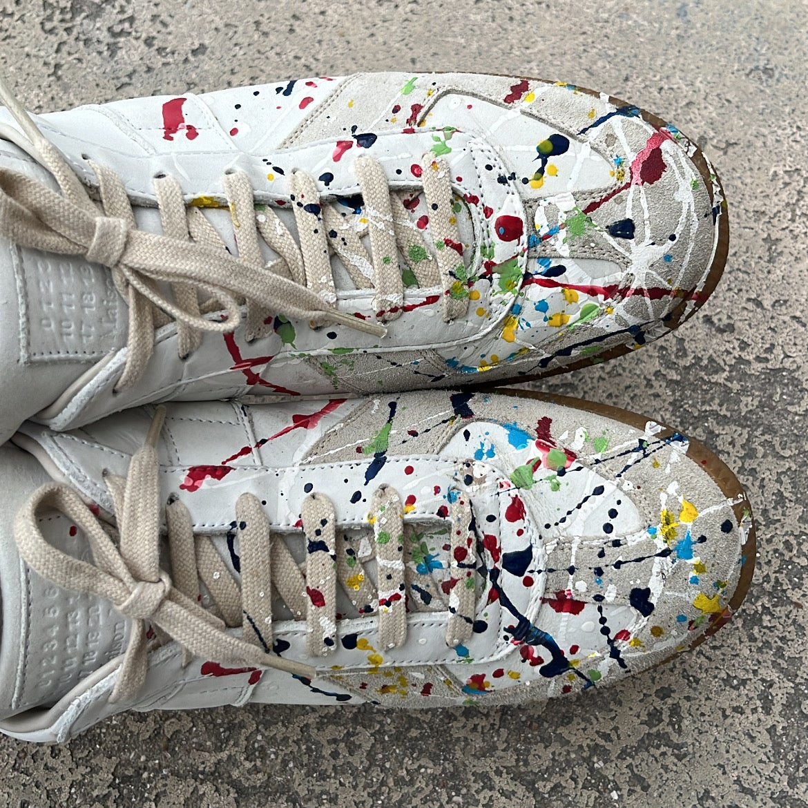 Maison Margiela GAT Paint Splatter White - EU43.5 / US9.5 / UK8.5