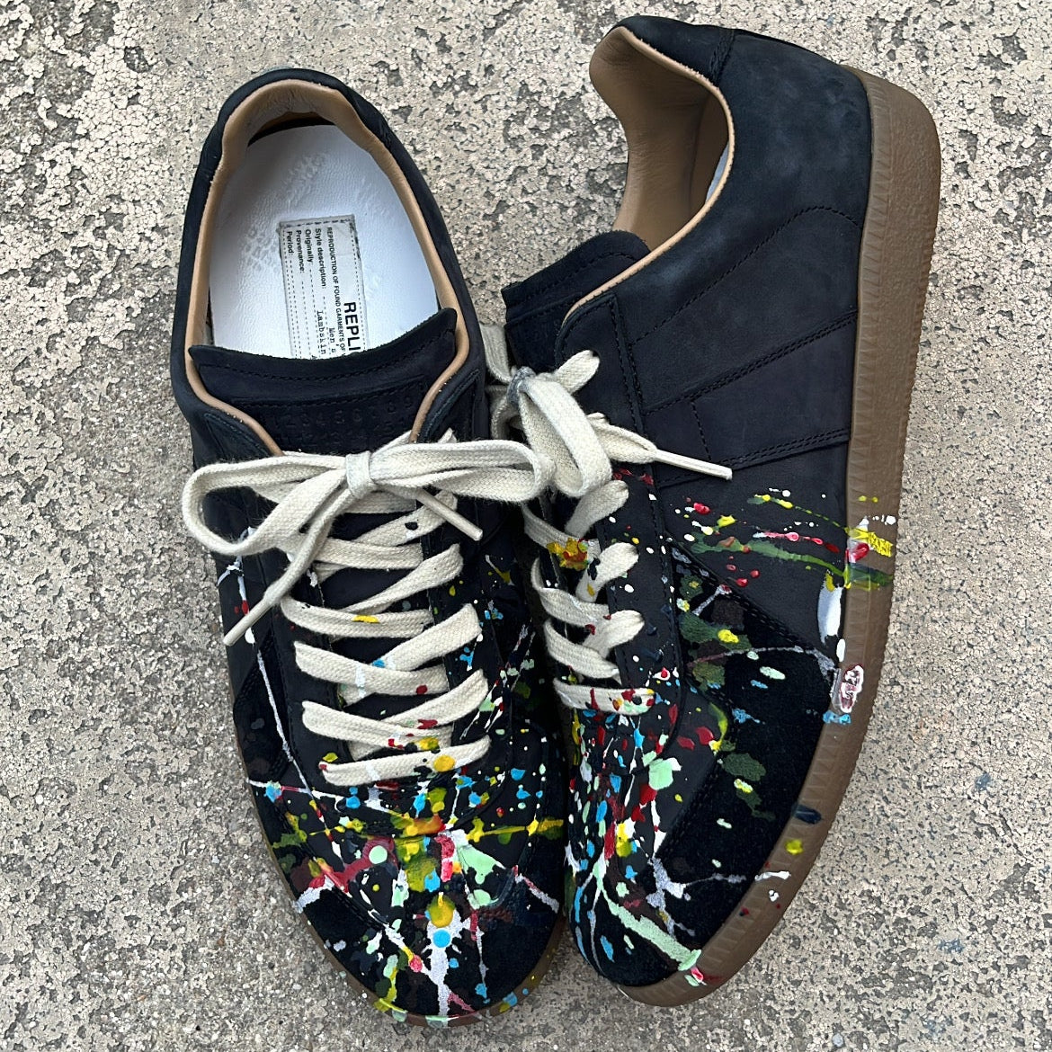 Maison Margiela GAT Paint Splatter Black - EU41 / US8 / UK7