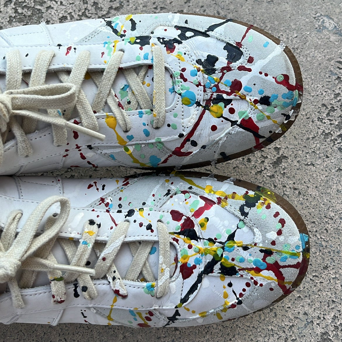 Maison Margiela GAT Paint Splatter White - EU42 / US8.5 / UK7.5
