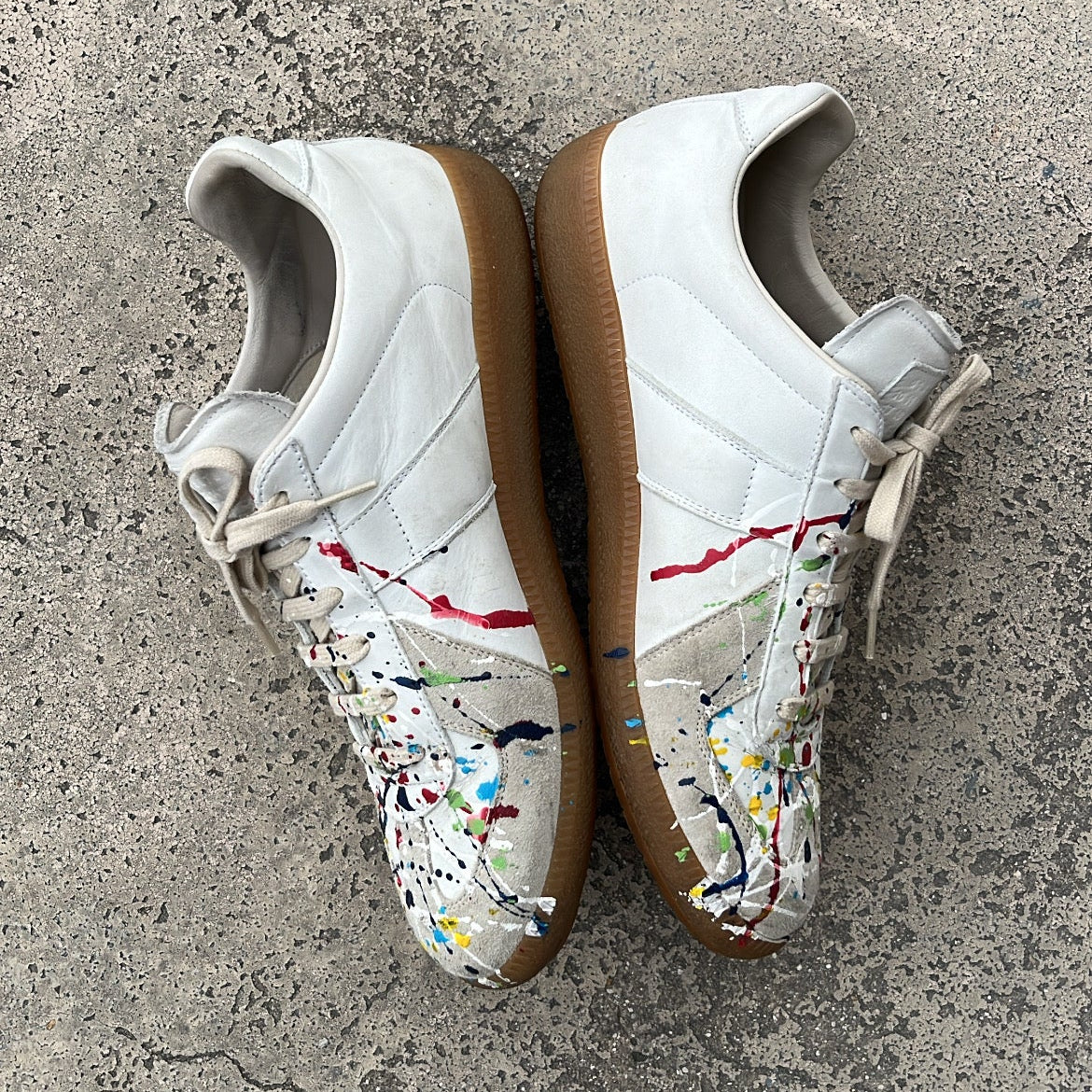 Maison Margiela GAT Paint Splatter White - EU43.5 / US9.5 / UK8.5