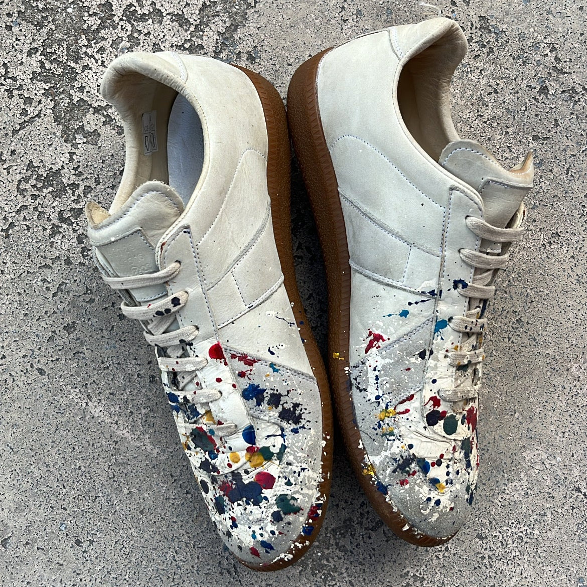 Maison Margiela GAT Paint Splatter White - EU43 / US9.5 / UK8.5