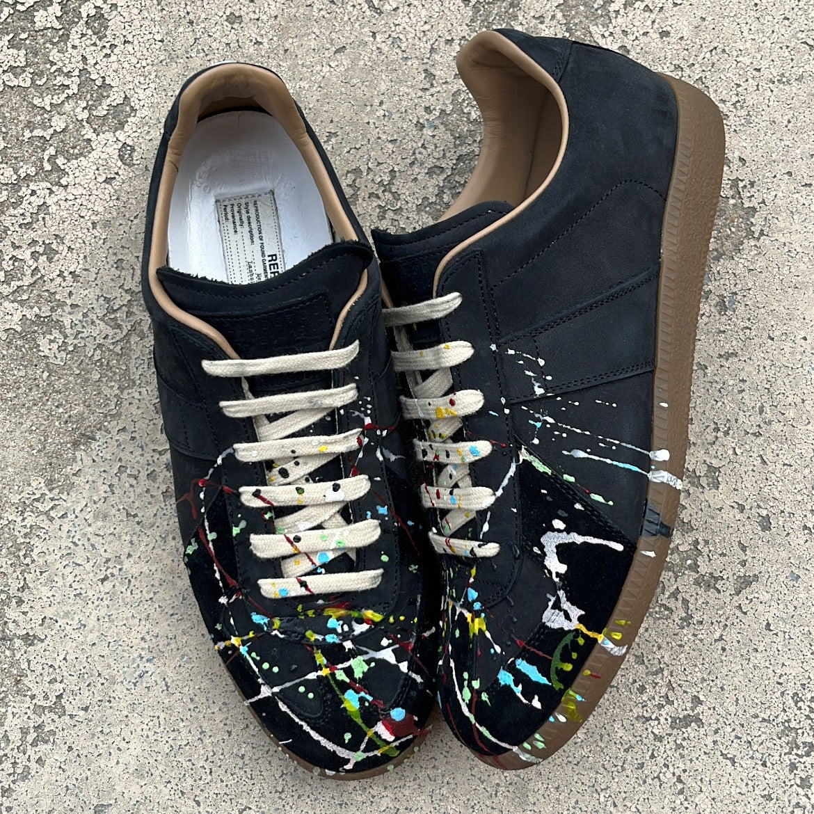 Maison Margiela GAT Paint Splatter Black - EU41.5 / US8.5 / UK7.5