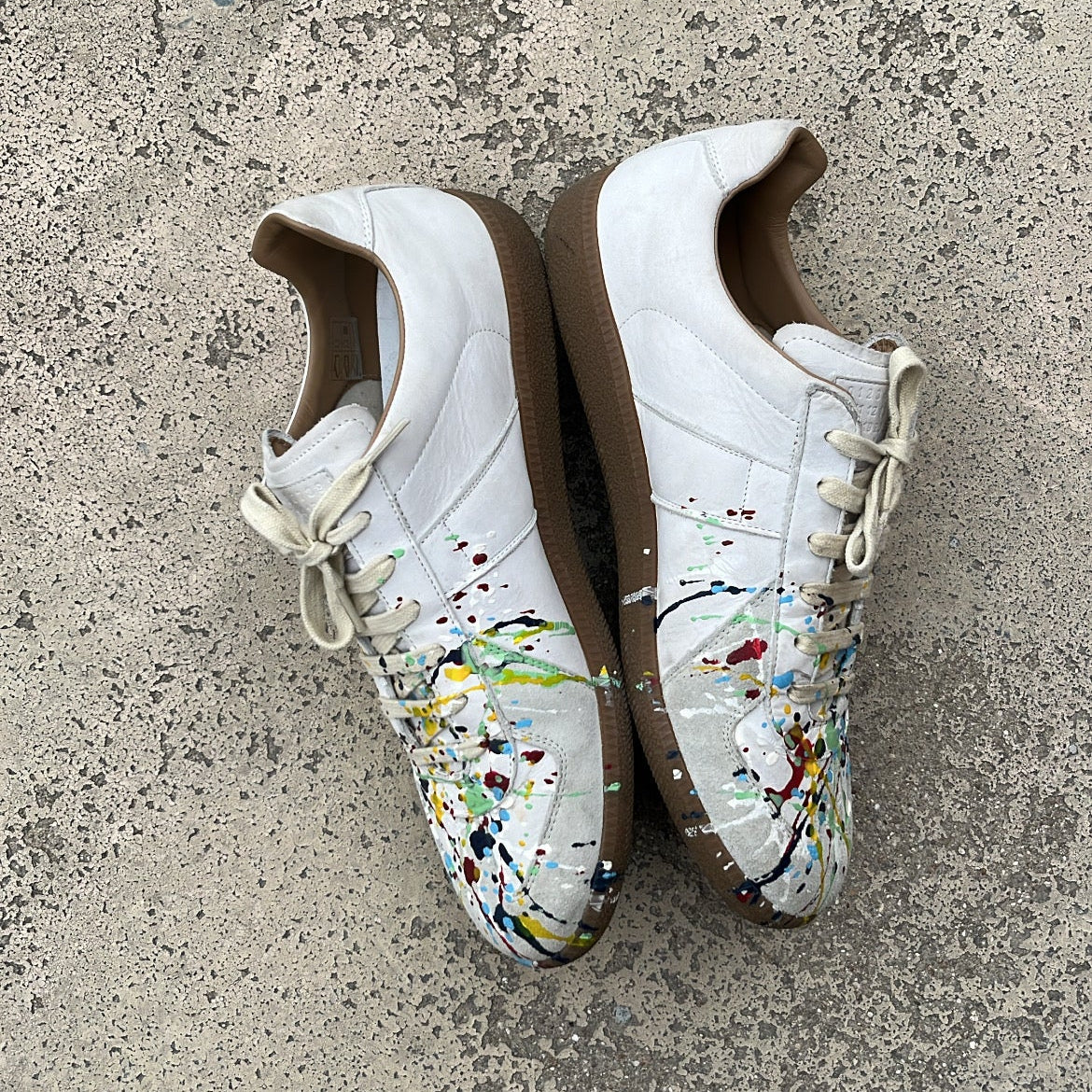 Maison Margiela GAT Paint Splatter White - EU44 / US10 / UK9