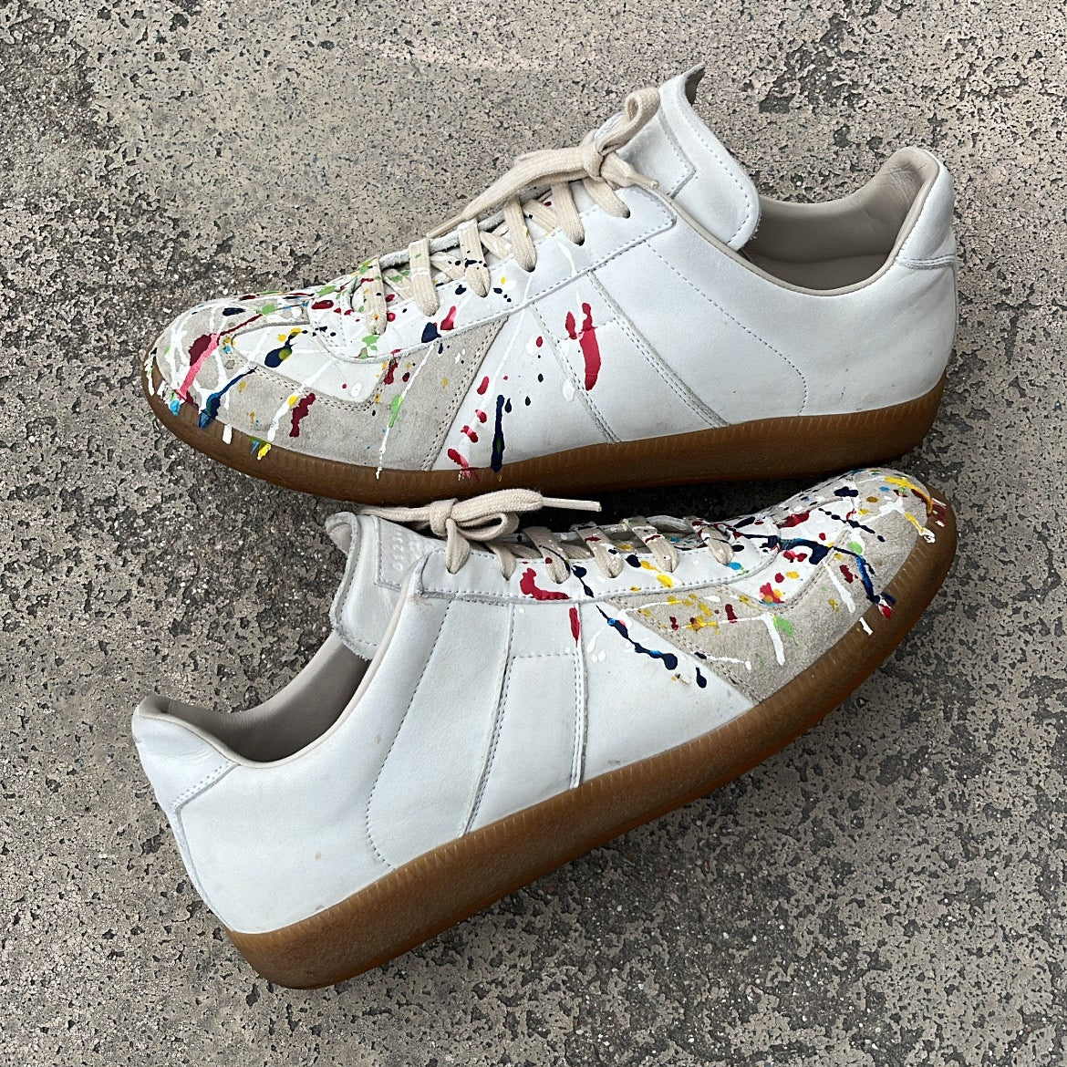 Maison Margiela GAT Paint Splatter White - EU43.5 / US9.5 / UK8.5