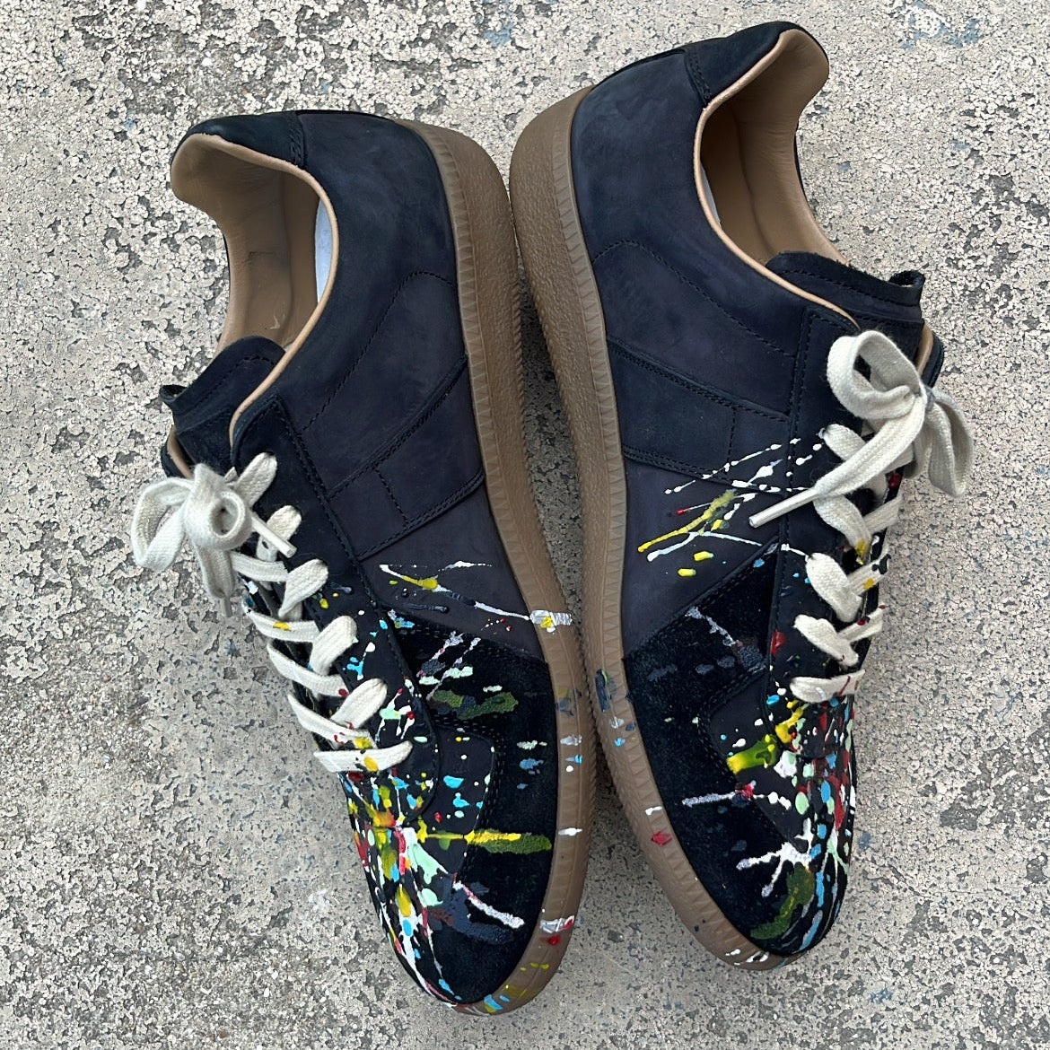 Maison Margiela GAT Paint Splatter Black - EU41 / US8 / UK7