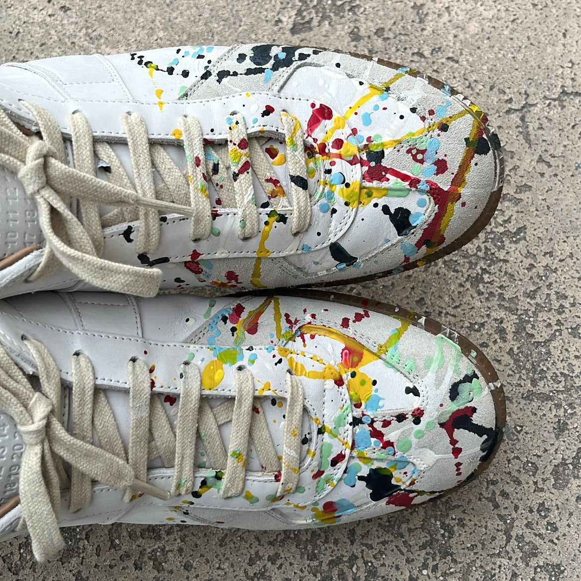 Maison Margiela GAT Paint Splatter White - EU42.5 / US9 / UK8