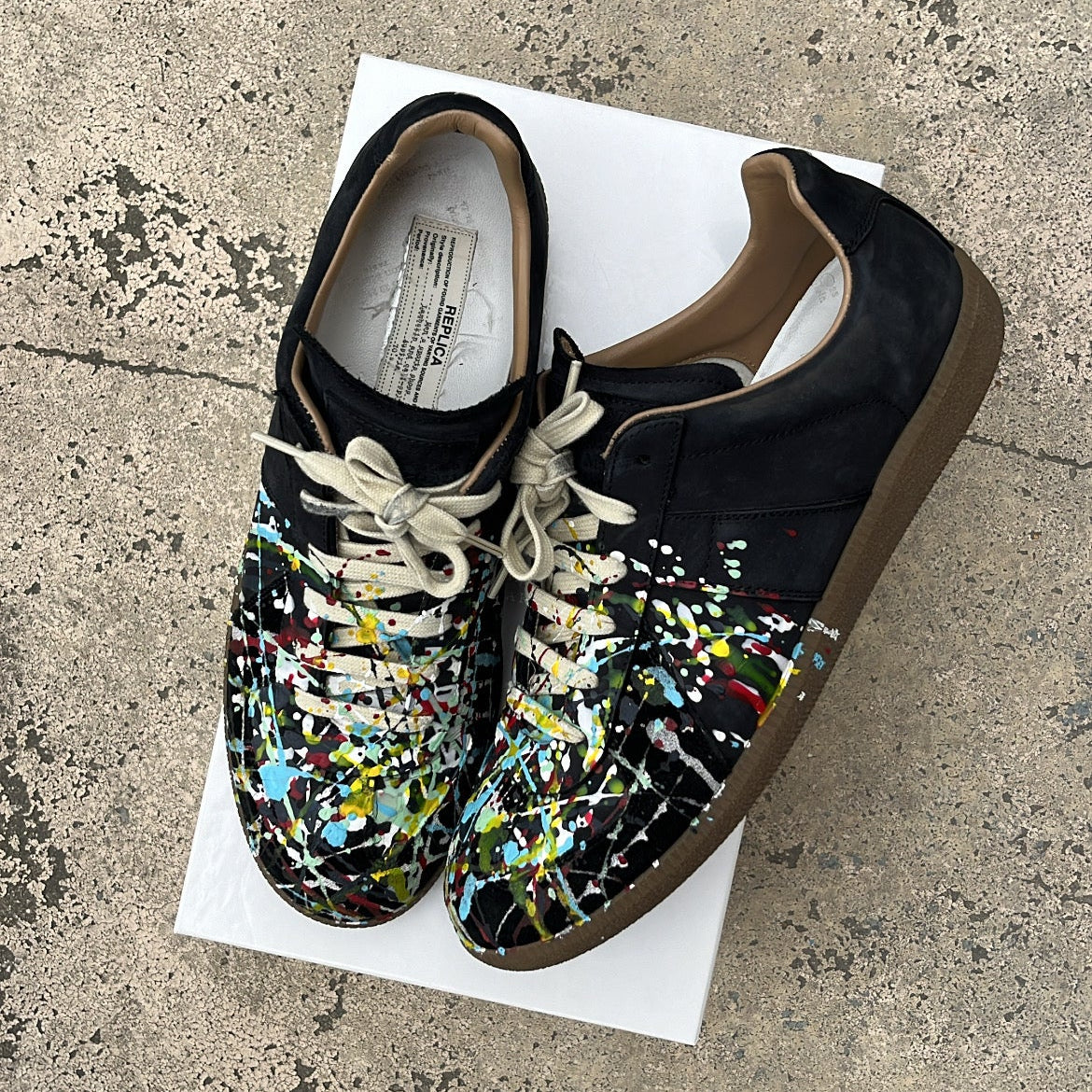 Maison Margiela GAT Paint Splatter Black - EU44 / US10 / UK9