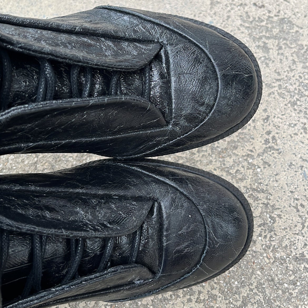 Maison Margiela Blistered Black Leather - EU40 / US7 / UK6