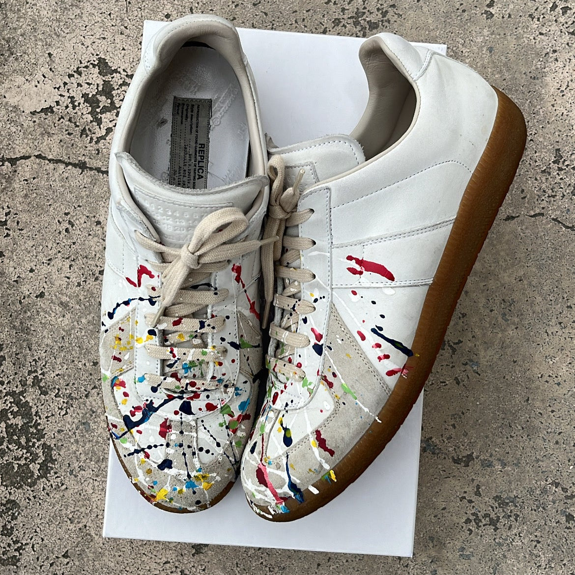 Maison Margiela GAT Paint Splatter White - EU43.5 / US9.5 / UK8.5