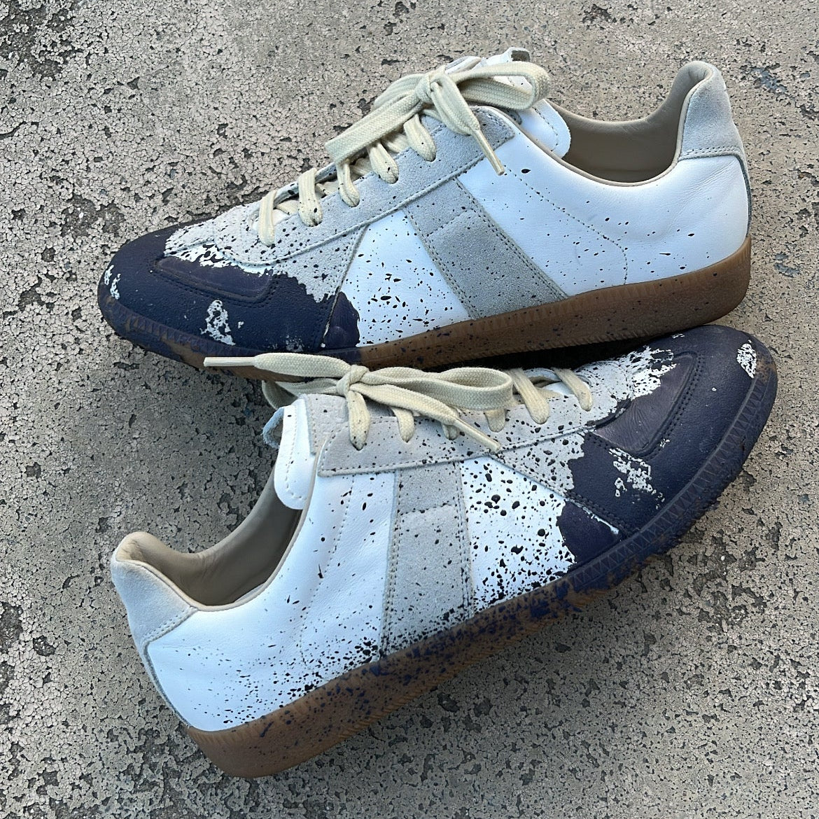 Maison Margiela GAT Paint Splatter Blue - EU41 / US8 / UK7
