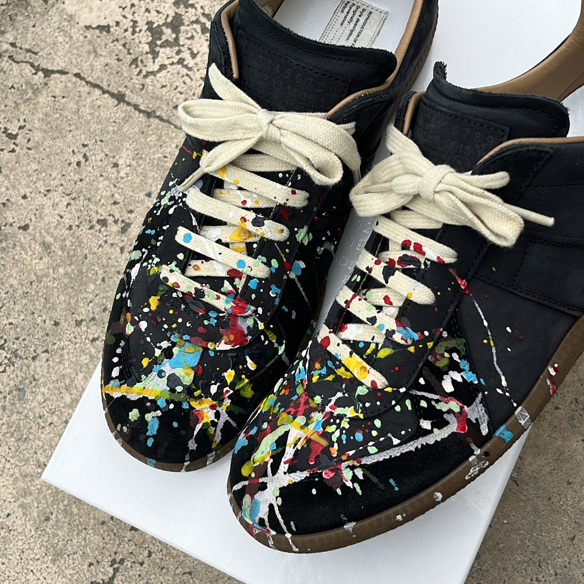 Maison Margiela GAT Paint Splatter Black - EU41 / US8 / UK7