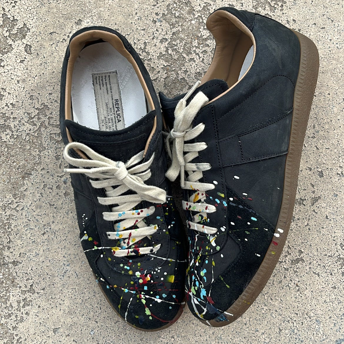 Maison Margiela GAT Paint Splatter Black - EU41.5 / US8 / UK7