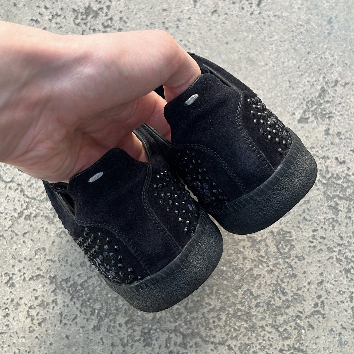 Maison Margiela GAT Swarovski Black Crystal - EU42 / US8.5 / UK7.5