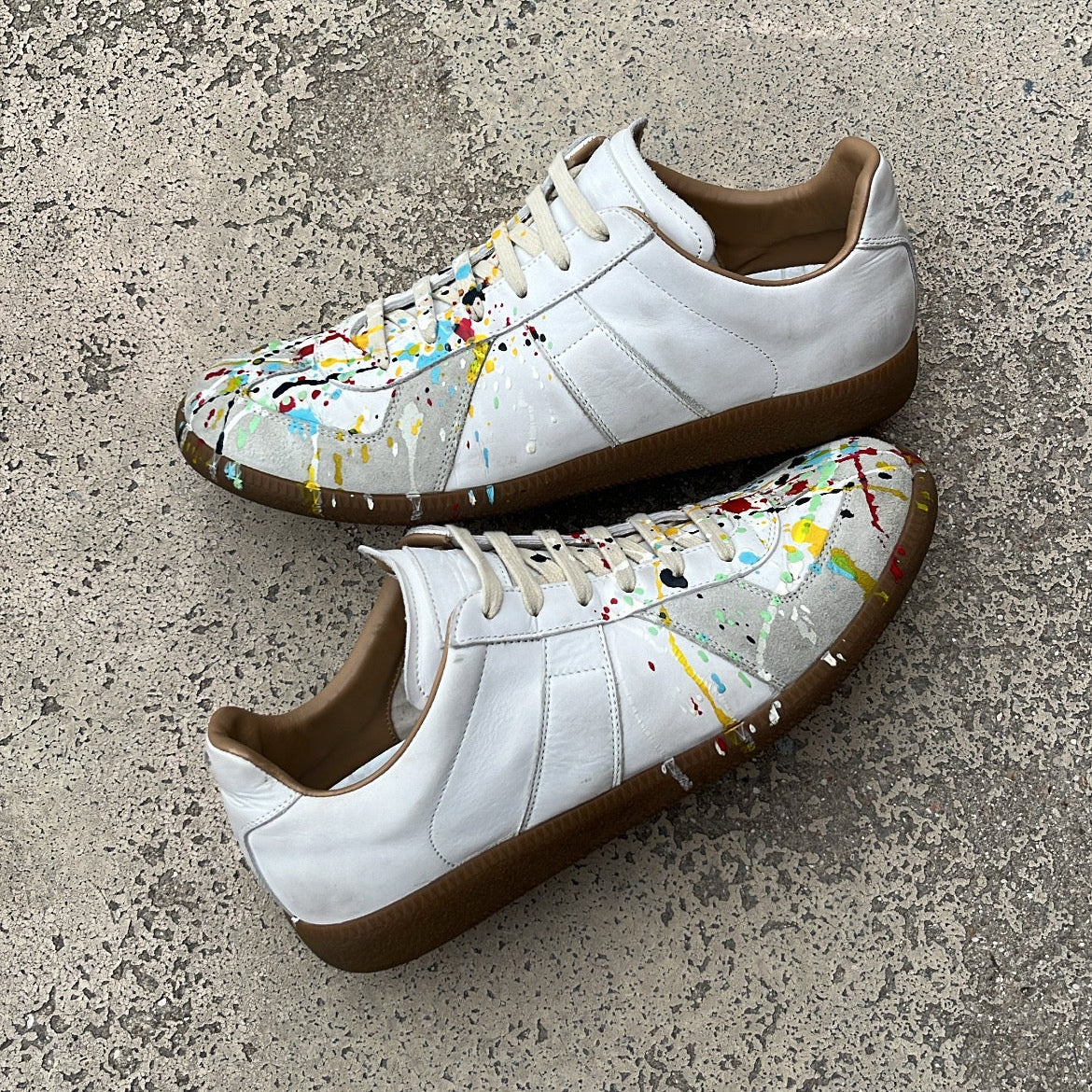 Maison Margiela GAT Paint Splatter White - EU43 / US9.5 / UK8.5