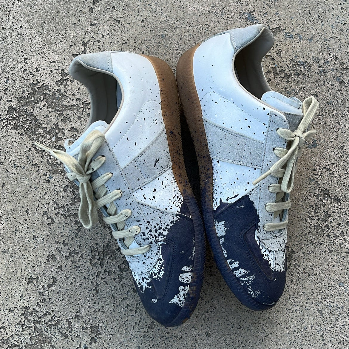 Maison Margiela GAT Paint Splatter Blue - EU41 / US8 / UK7