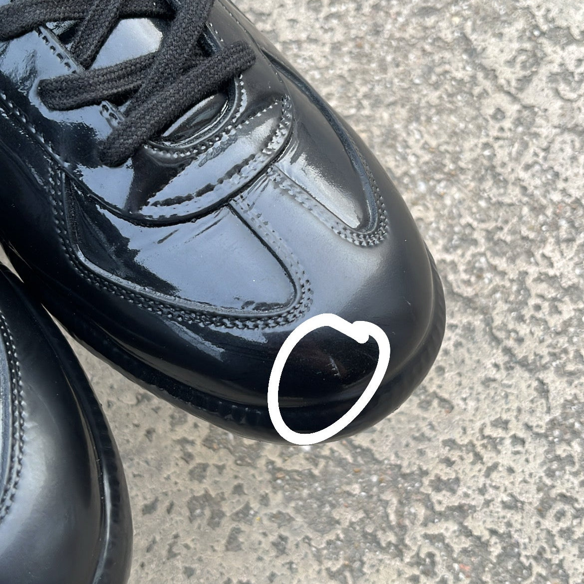Maison Margiela GAT Black Patent - EU41 / US8 / UK7