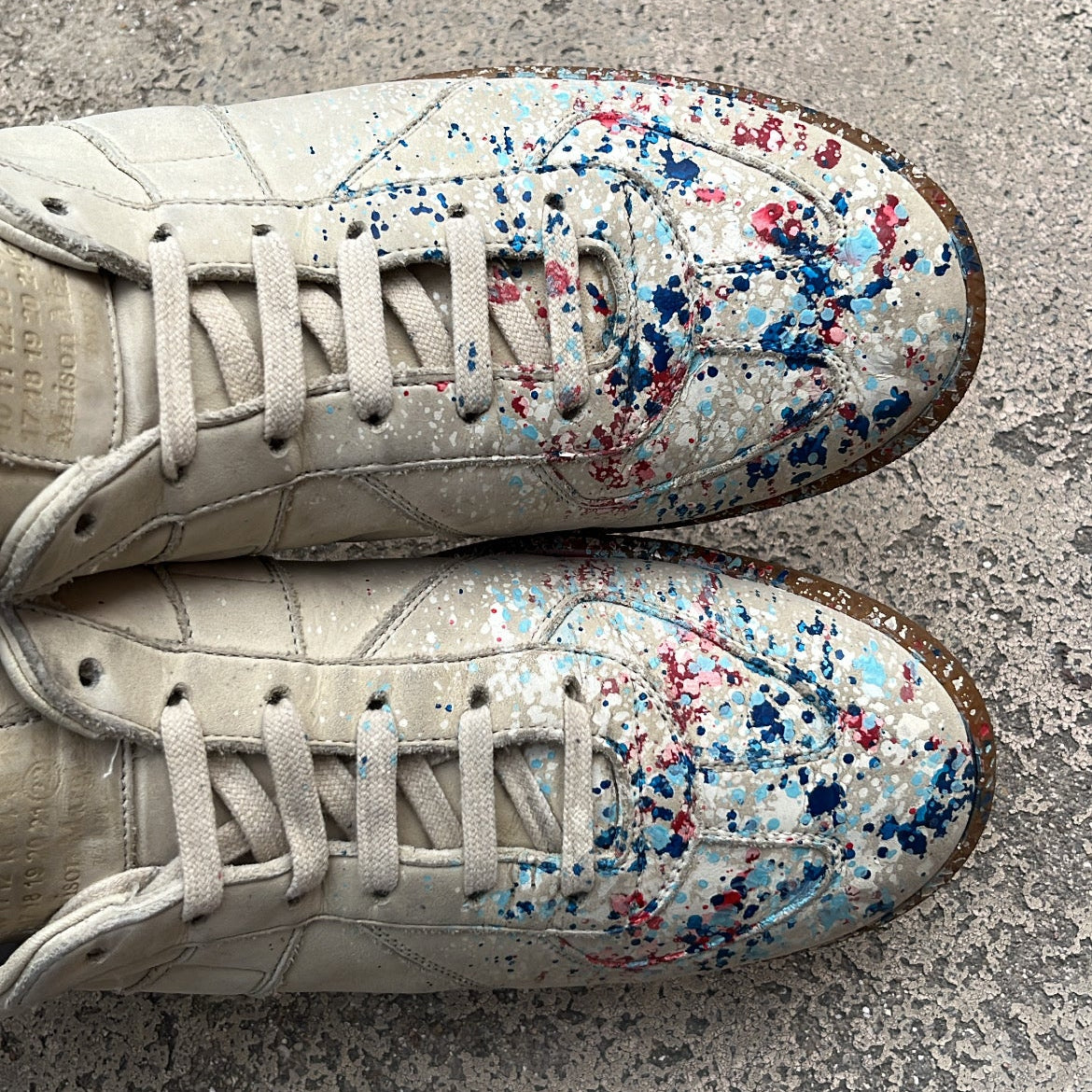 Maison Margiela GAT Paint Splatter Grey - EU43 / US9.5 / UK8.5