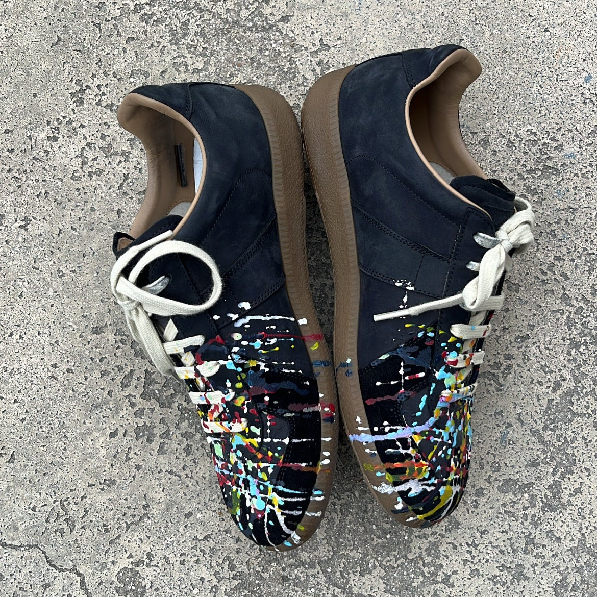 Maison Margiela GAT Paint Splatter Black - EU40 / US7 / UK6