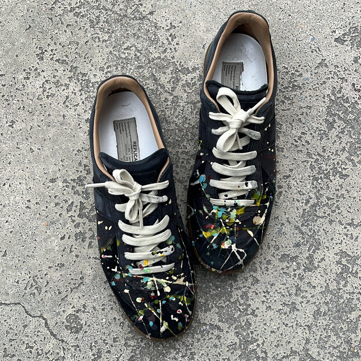 Maison Margiela GAT Paint Splatter Black - EU42 / US8.5 / UK7.5