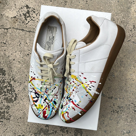 Maison Margiela GAT Paint Splatter White - EU43 / US9.5 / UK8.5