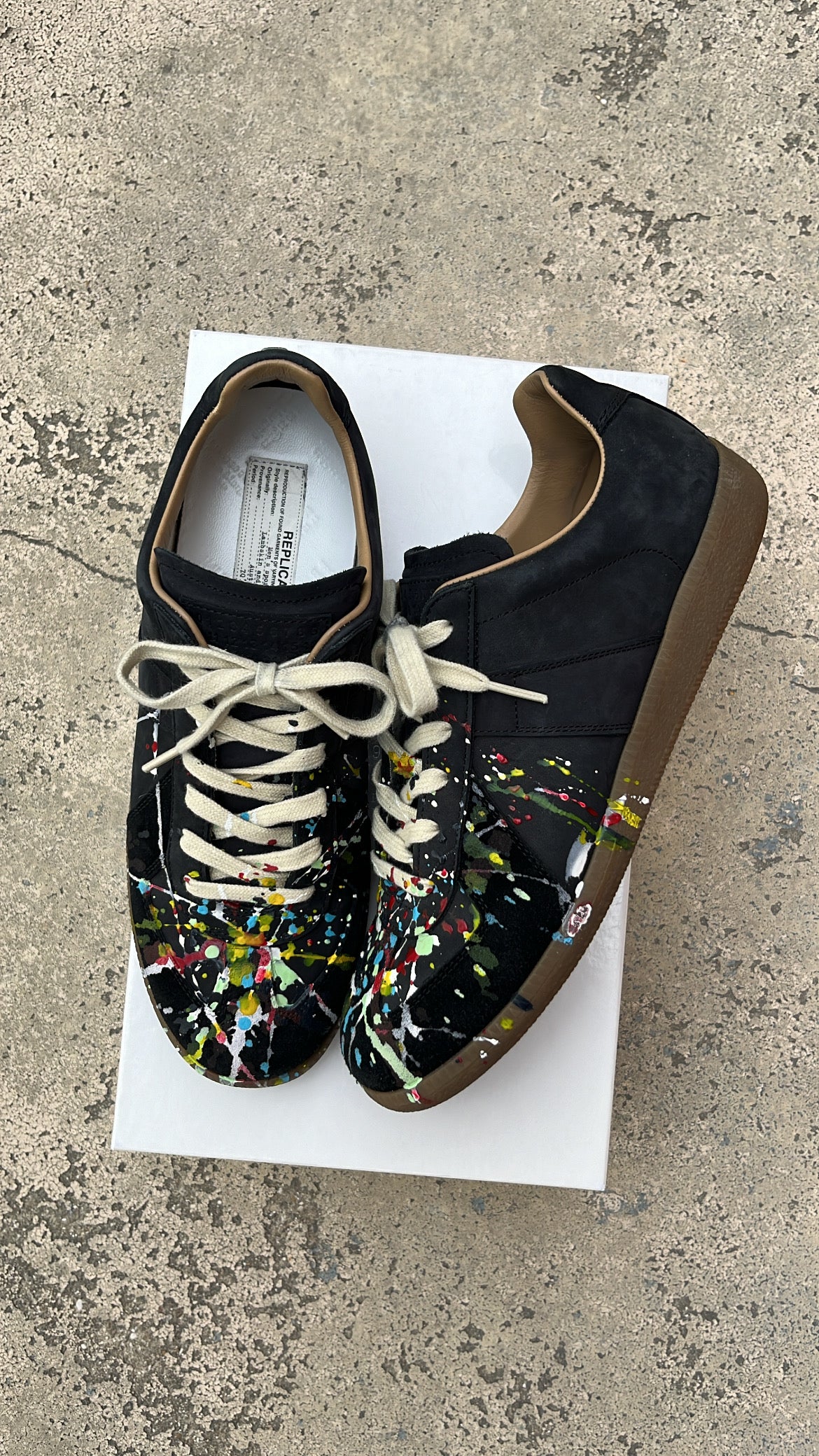 Maison Margiela GAT Paint Splatter Black - EU41 / US8 / UK7