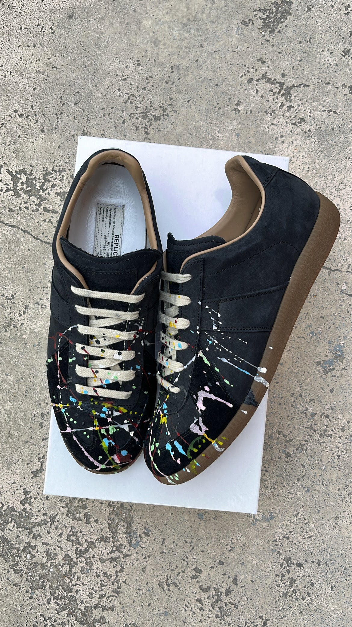 Maison Margiela GAT Paint Splatter Black - EU41.5 / US8.5 / UK7.5