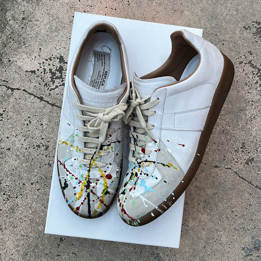 Maison Margiela GAT Paint Splatter White - EU41 / US8 / UK7