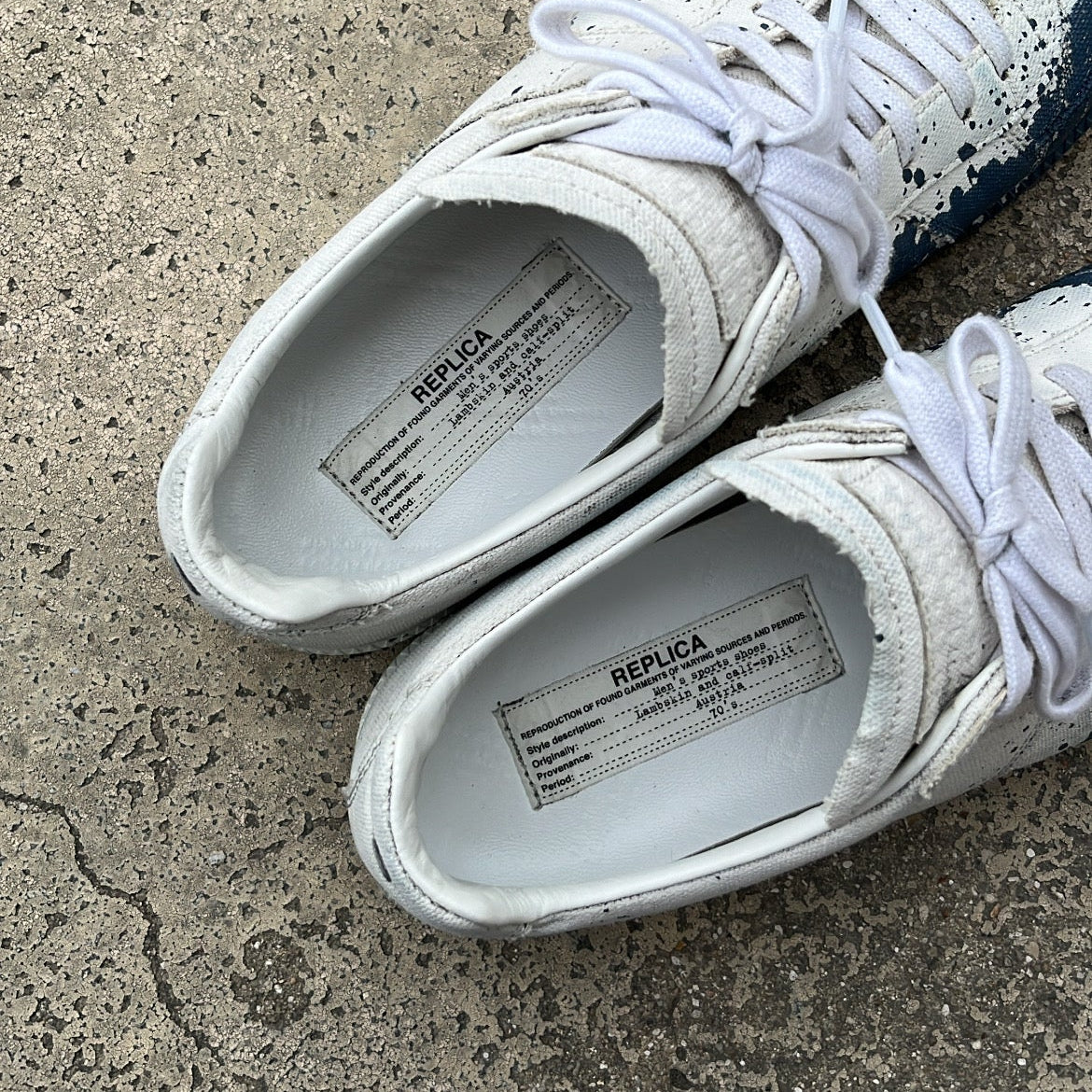 Maison Margiela GAT Paint Splatter Oil Blue - EU41 / US8 / UK7