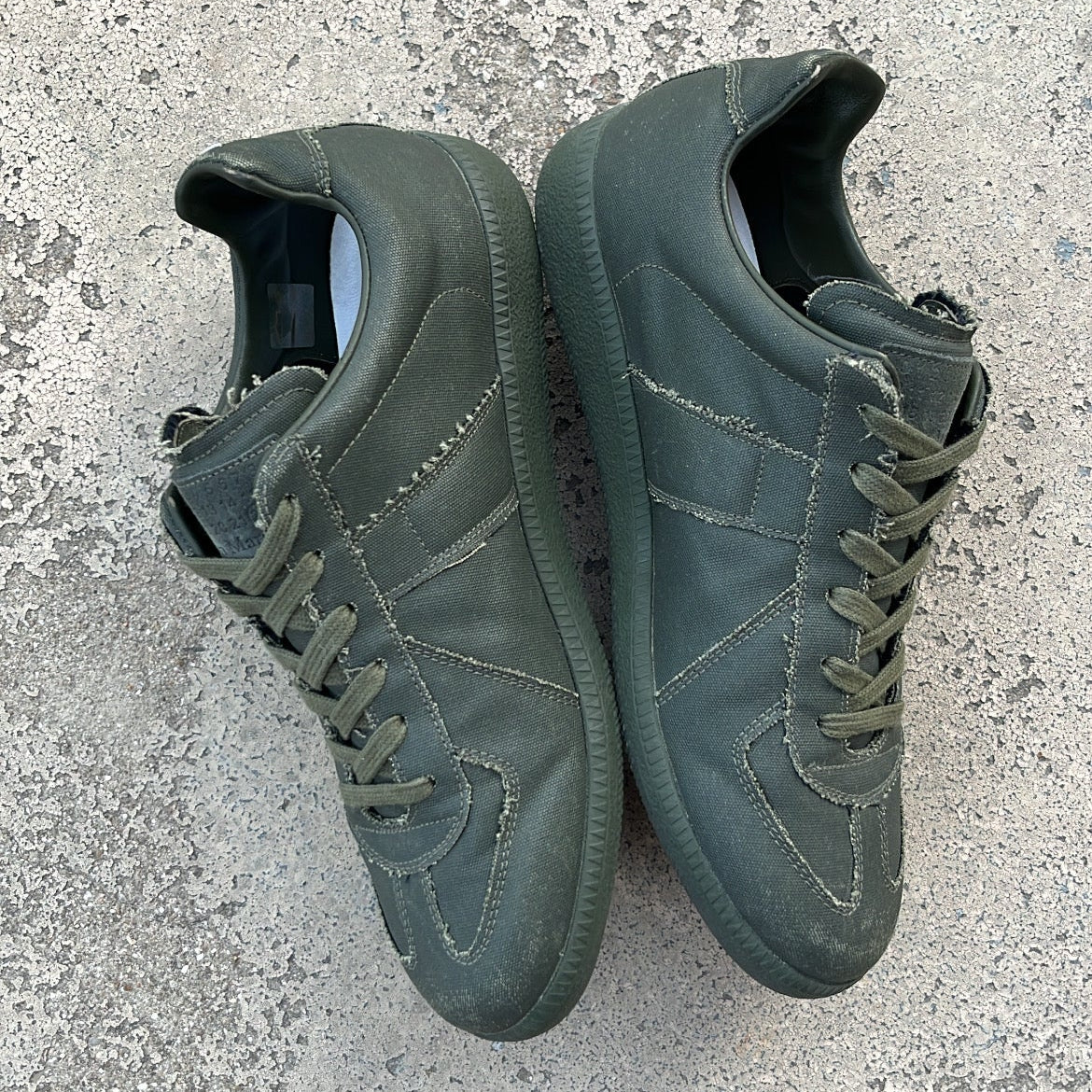 Maison Margiela GAT Distressed Canvas Green - EU41 / US8 / UK7