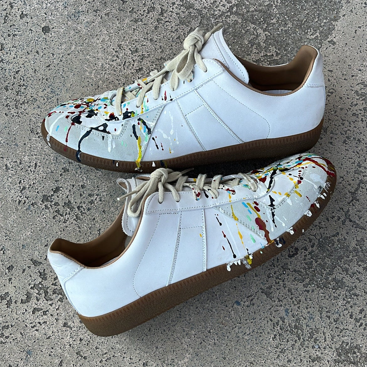 Maison Margiela GAT Paint Splatter White - EU42 / US8.5 / UK7.5