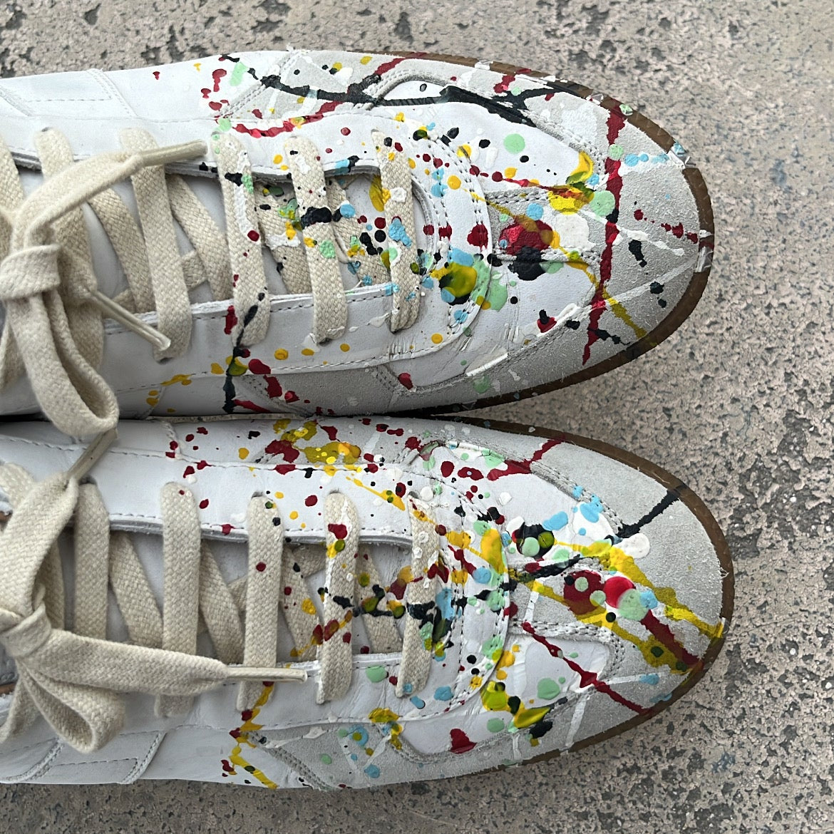 Maison Margiela GAT Paint Splatter White - EU42.5 / US9 / UK8