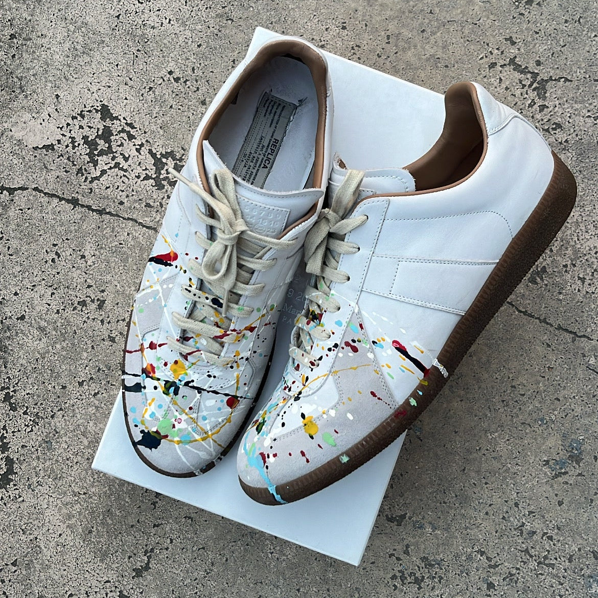 Maison Margiela GAT Paint Splatter White - EU45 / US11 / UK10