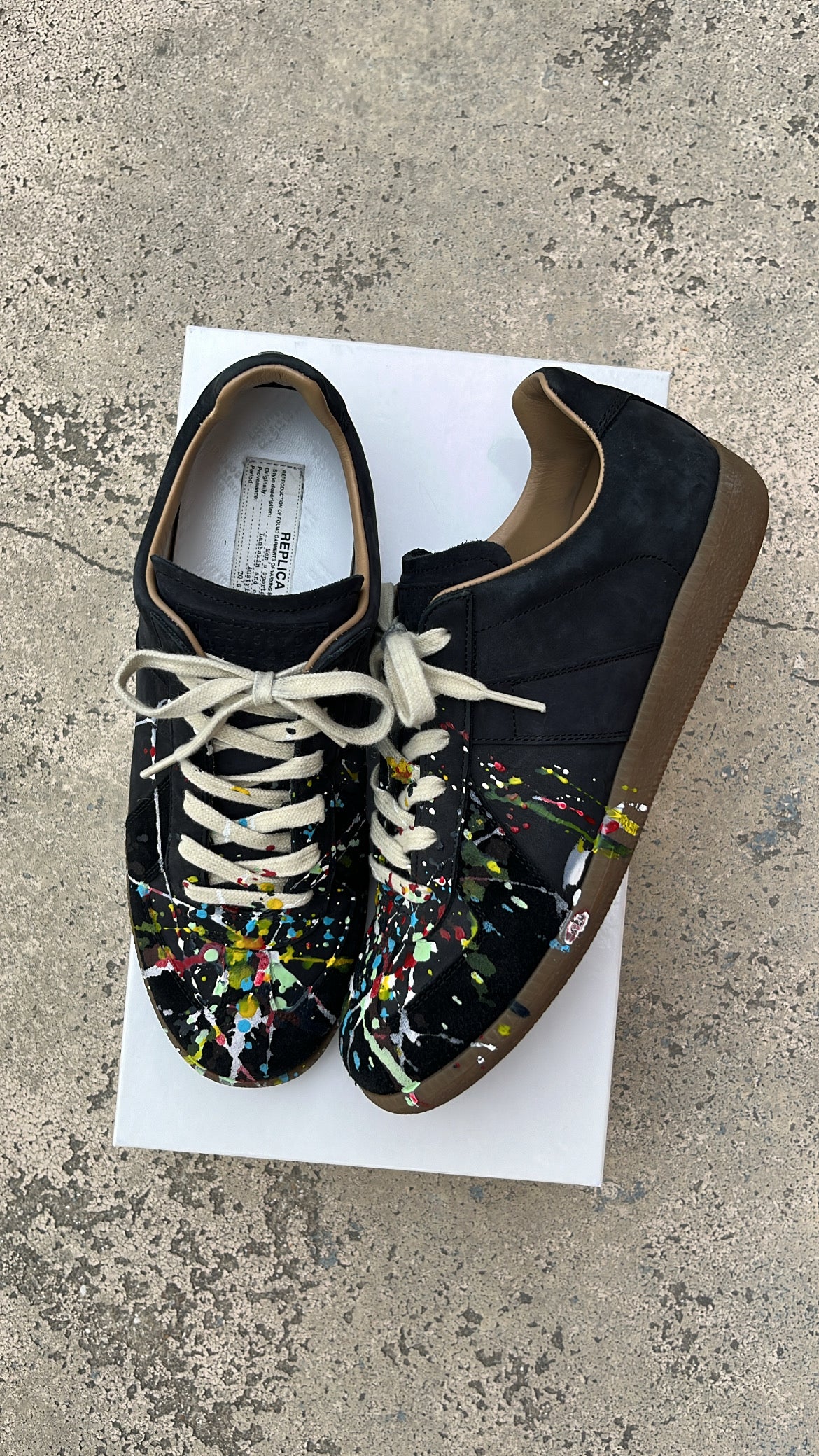 Maison Margiela GAT Paint Splatter Black - EU41 / US8 / UK7