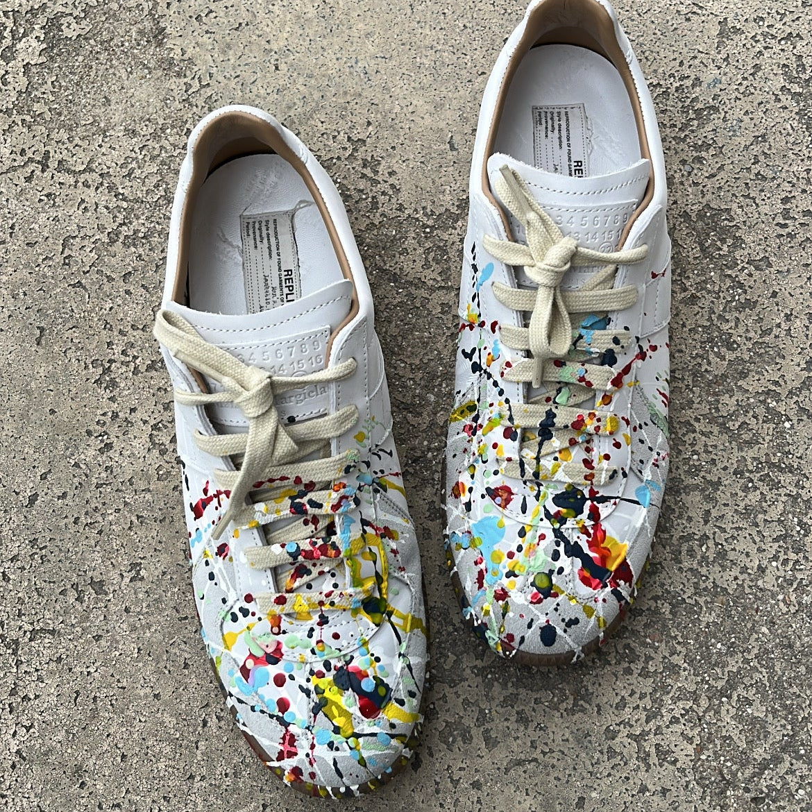 Maison Margiela GAT Paint Splatter White - EU41.5 / US8 / UK7