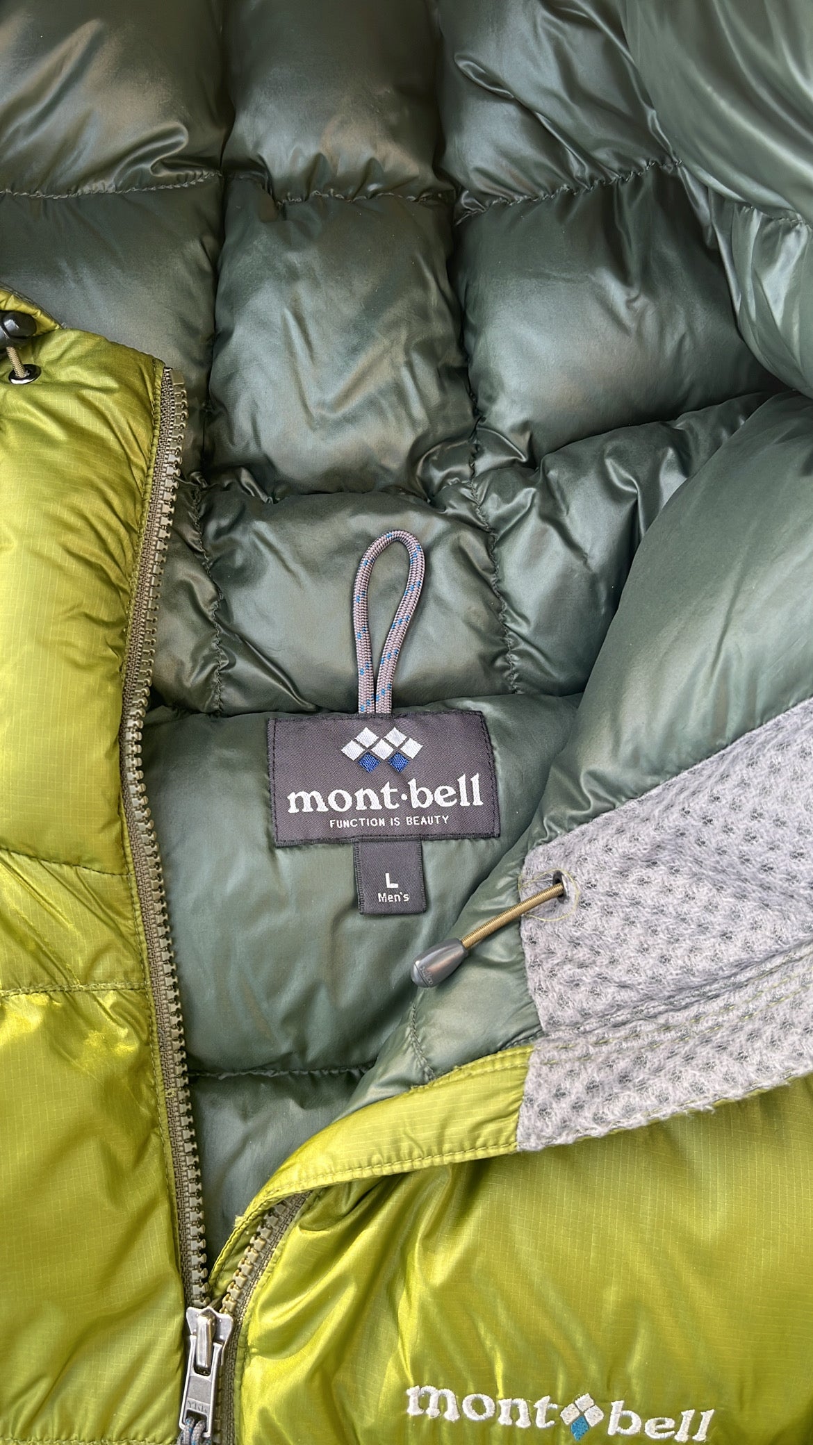 Montbell Alpine Light Down Puffer Kaki Shiny - L