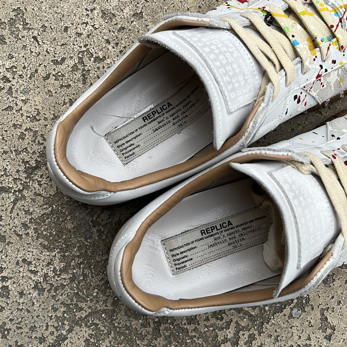 Maison Margiela GAT Paint Splatter White - EU40.5 / US7.5 / UK6.5