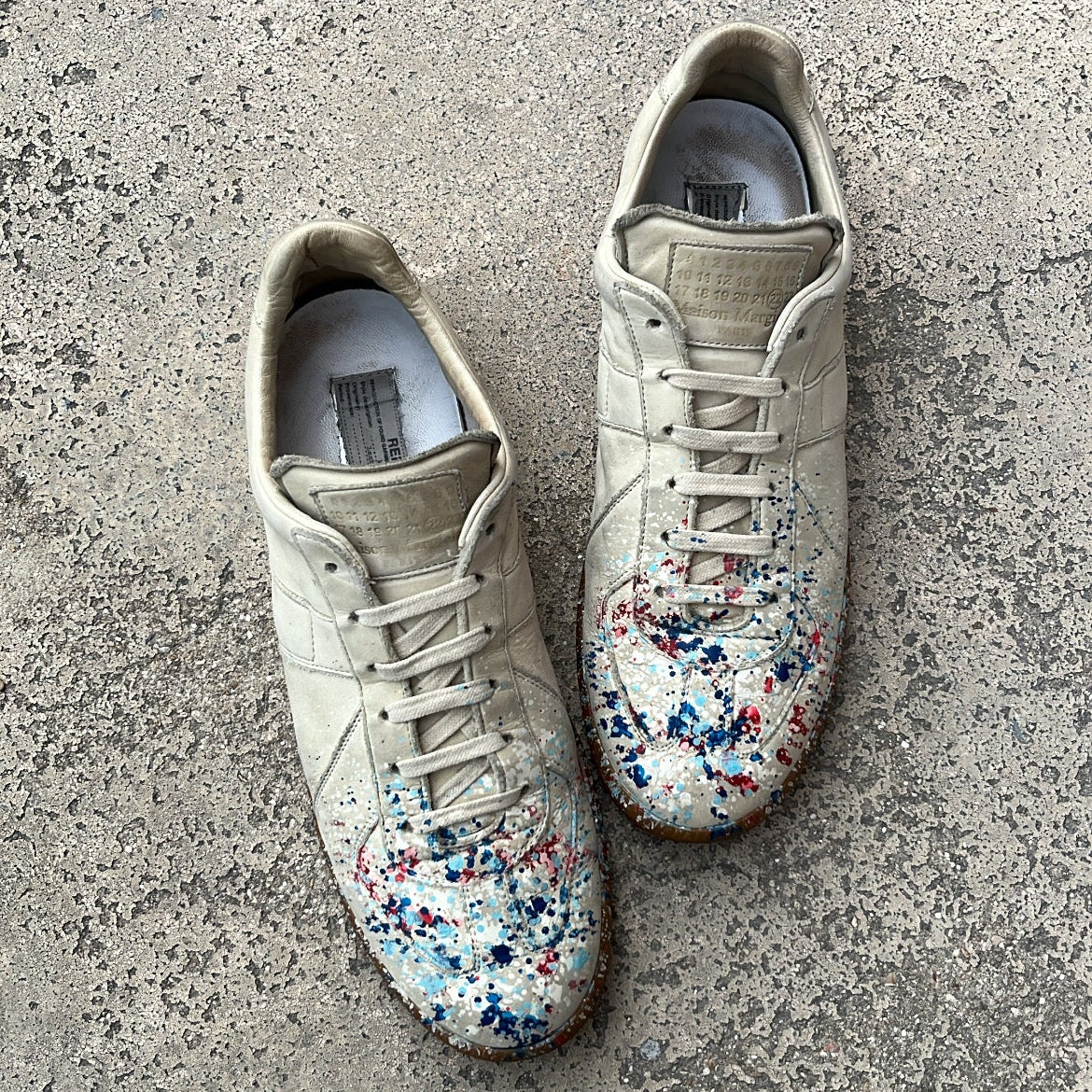 Maison Margiela GAT Paint Splatter Grey - EU43 / US9.5 / UK8.5